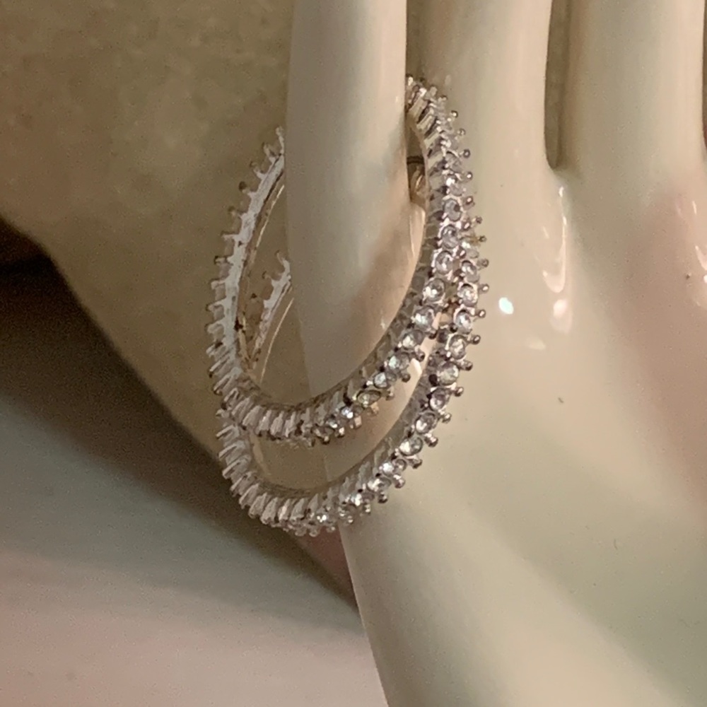 Macy’s CZ Circle Hoops - Picture 6 of 12